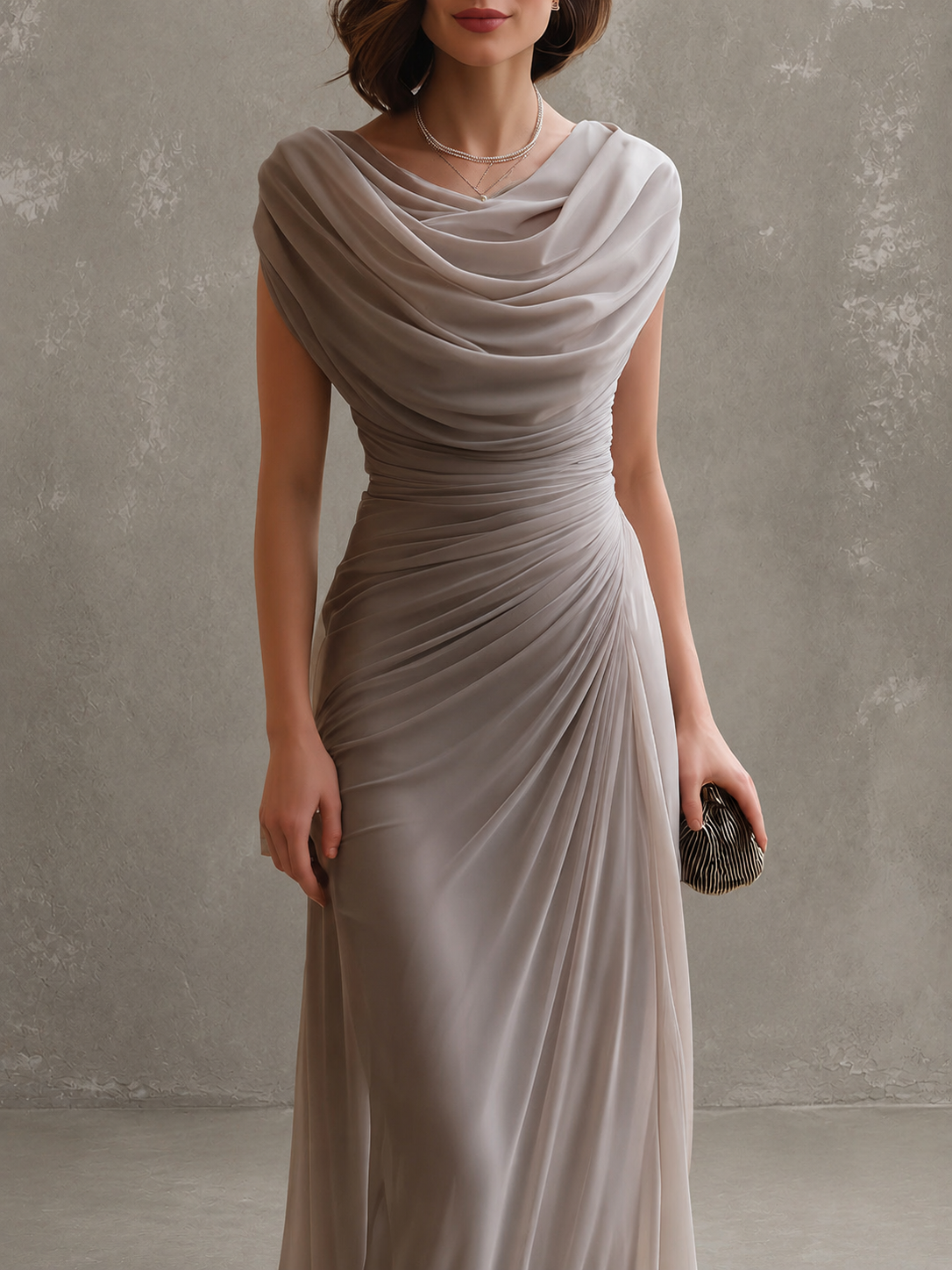 Monique | Robe maxi élégante drapée