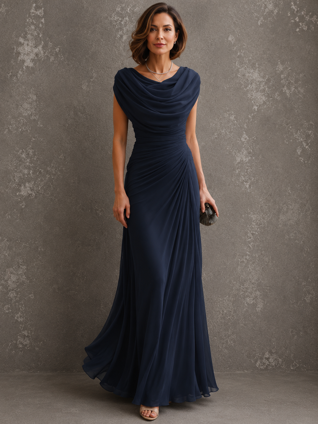 Monique | Robe maxi élégante drapée