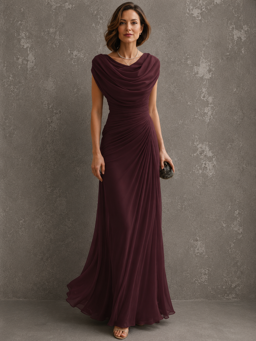 Monique | Robe maxi élégante drapée