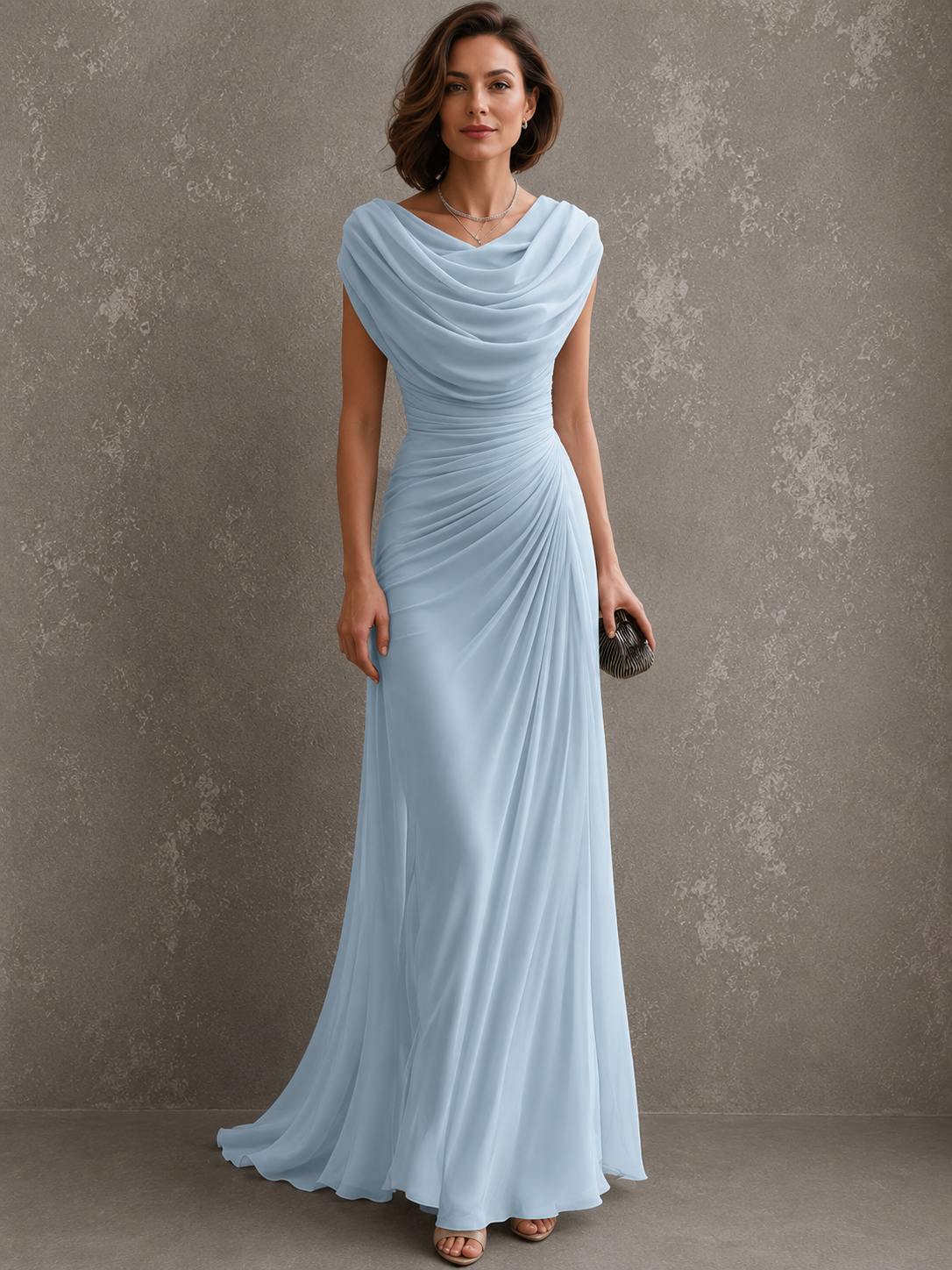 Monique | Robe maxi élégante drapée