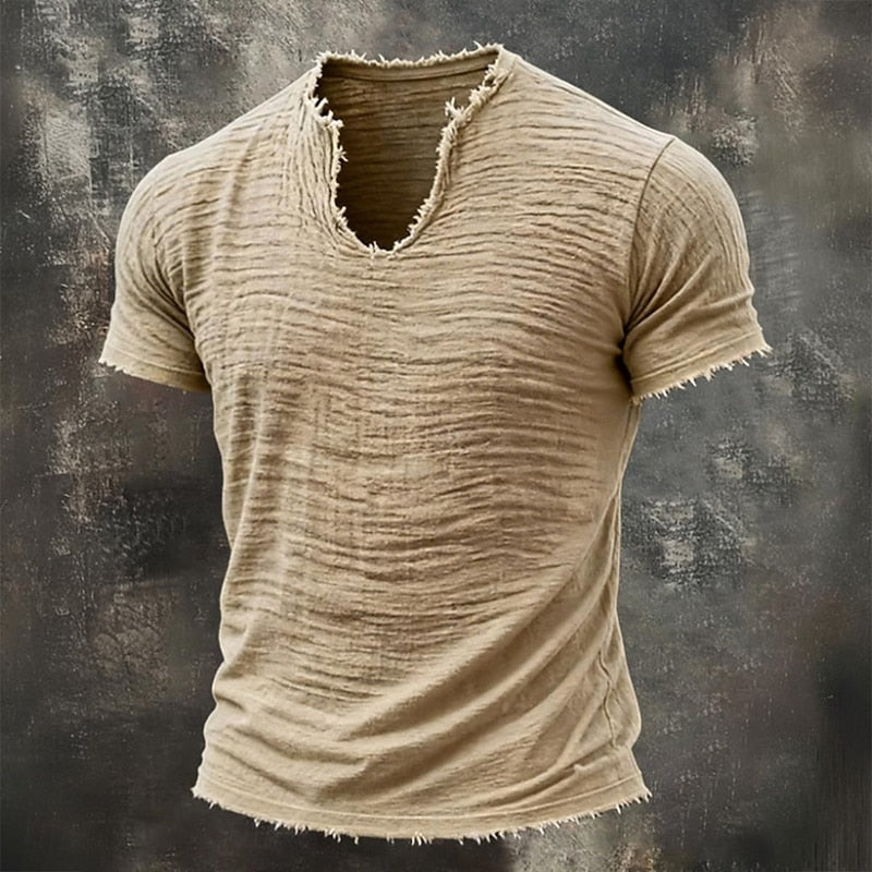 Raphaël | T-shirt Vintage à Col V